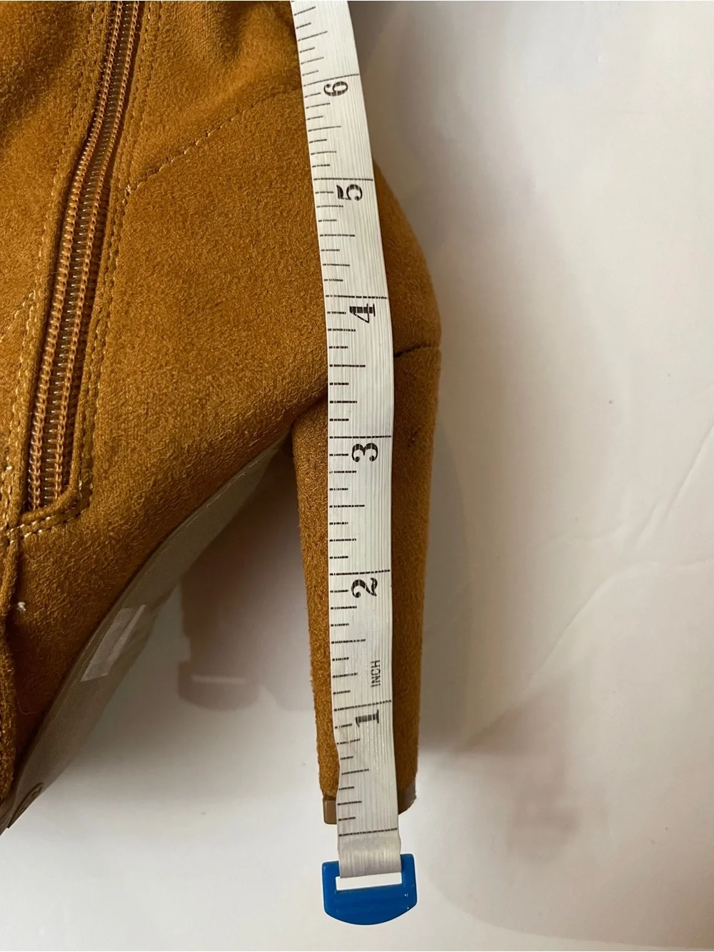 Camel Faux Suede Over The Knee Block Heel Boots Lace Back OTK Boots